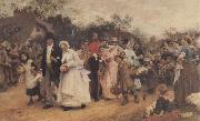 Sir Samuel Fildes The Wedding Procession oil